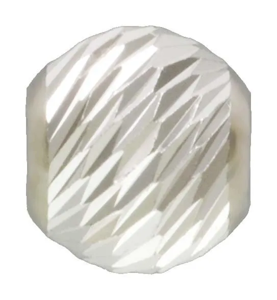 3.0mm Multi-Cut Bead 1.2mm Hole, Sterling Silver. Made in USA. #5004630D25
