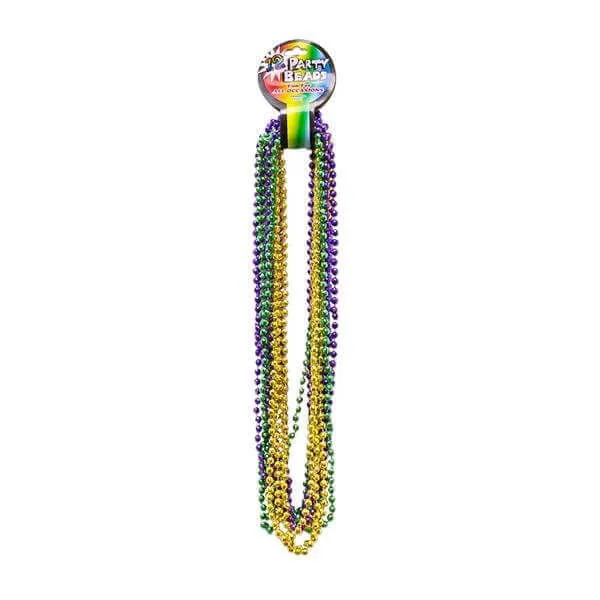 33" Mardi Gras Bead Necklaces (12ct)