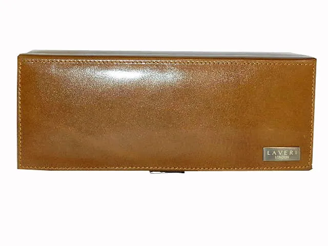 4 Slot Watch Box with Ring & Cufflink Box in Genuine Leather