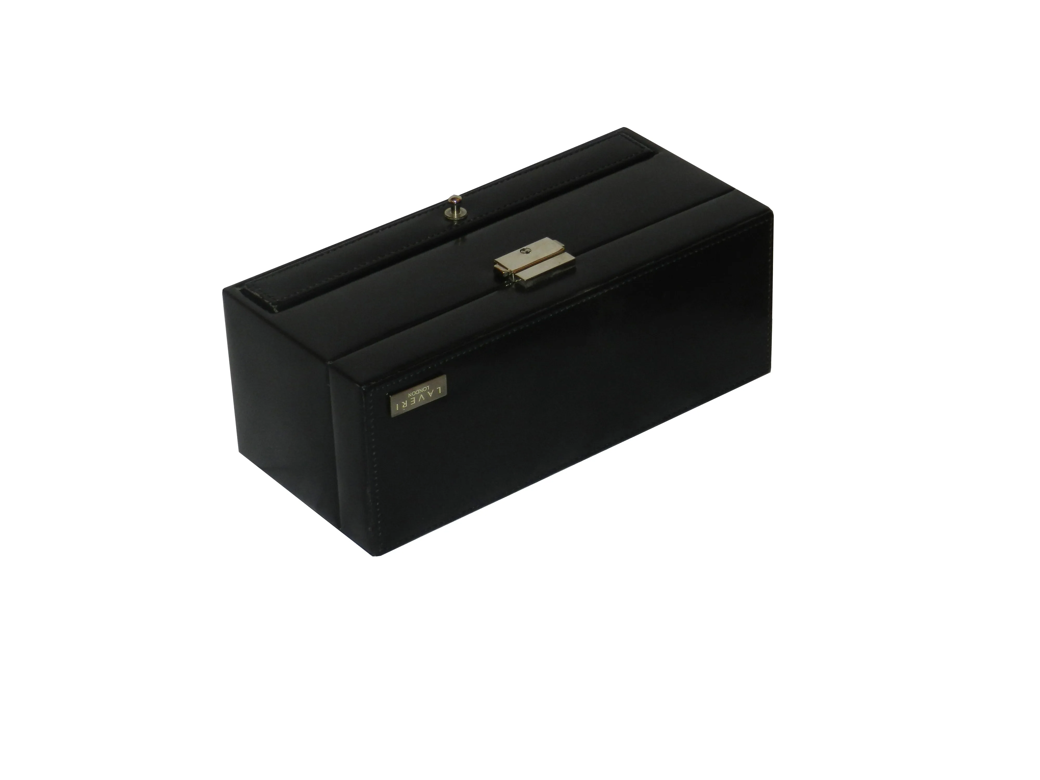 4 Slot Watch Box with Ring & Cufflink Box in Genuine Leather
