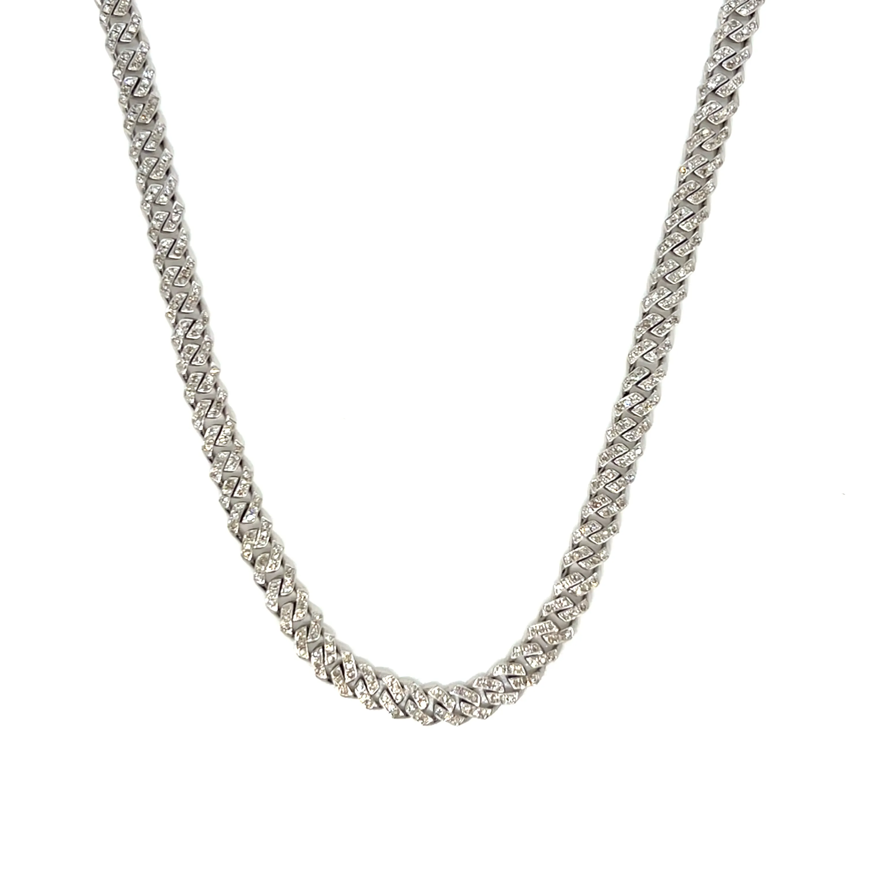 4mm Miami Cuban Link Bling Iced out 10k Gold Unisex Necklace Chain - SNK17868
