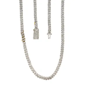 4mm Miami Cuban Link Bling Iced out 10k Gold Unisex Necklace Chain - SNK17868