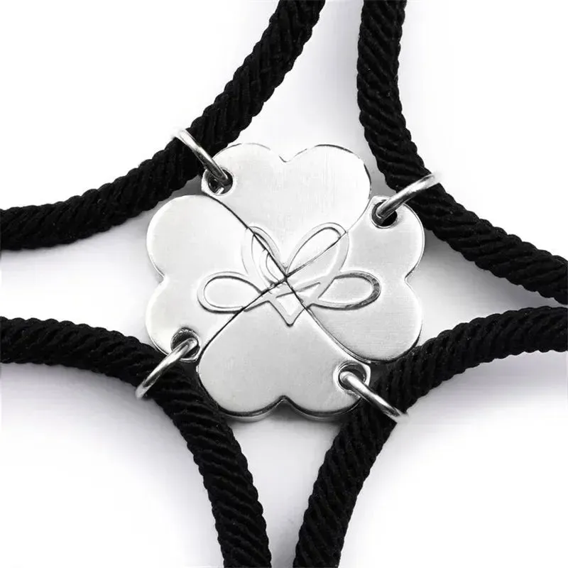 4pc Magnetic Heart Rope Bracelets