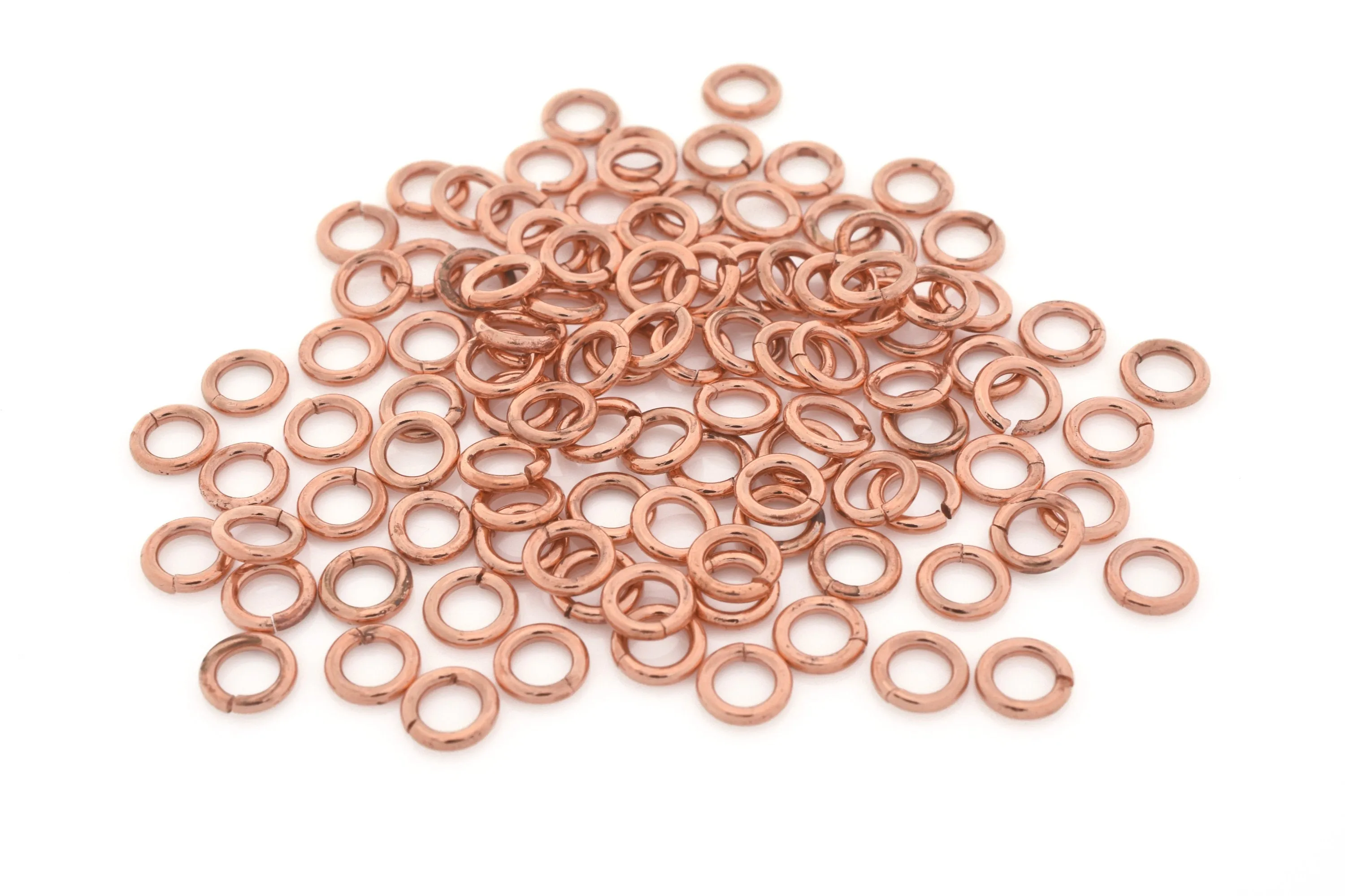5mm Copper 18 AWG Saw Cut Open Jump Rings