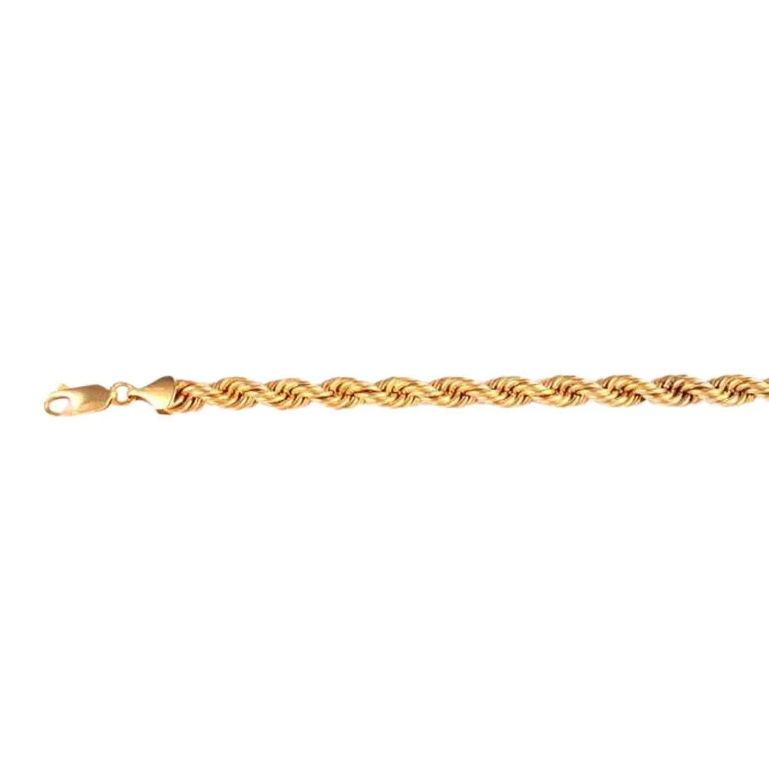 9ct Yellow Gold Silver Infused Triple Row Bracelet 19cm