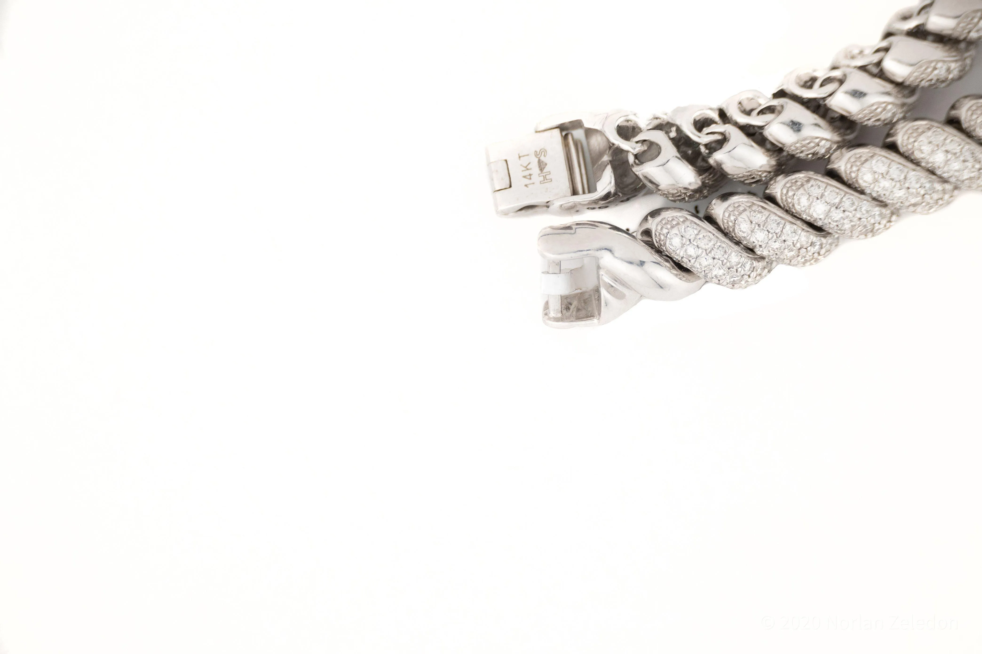 9mm White Gold Rope Bracelet