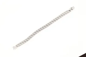 9mm White Gold Rope Bracelet