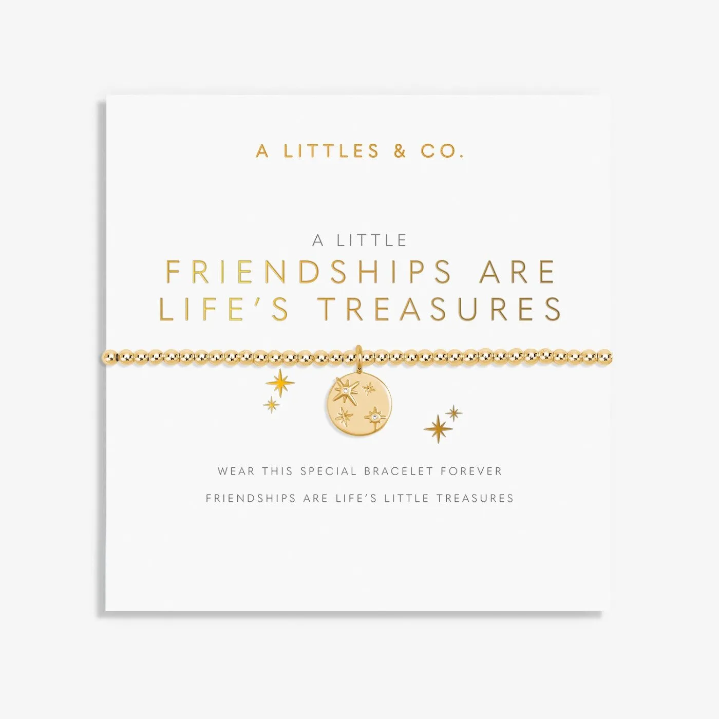 A Little 'Friendships Are Life's Treasures' Bracelet in Gold-Tone Plating