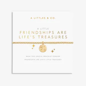 A Little 'Friendships Are Life's Treasures' Bracelet in Gold-Tone Plating