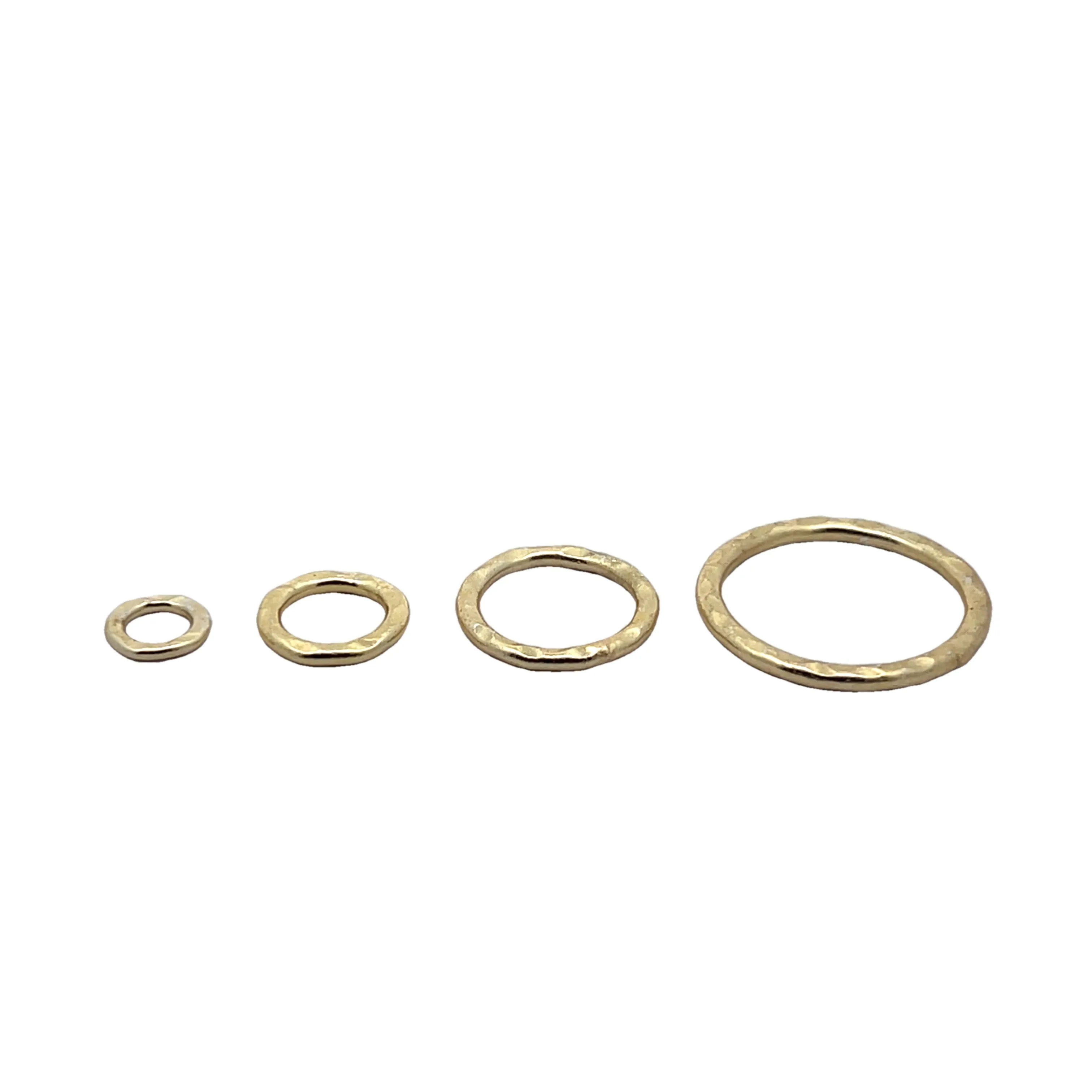 A Pack of Hammered Rings, Copper, Brass and Gunmetal Hoops-Rings, Rings/Circles Available in Seven Size and Four Colors.