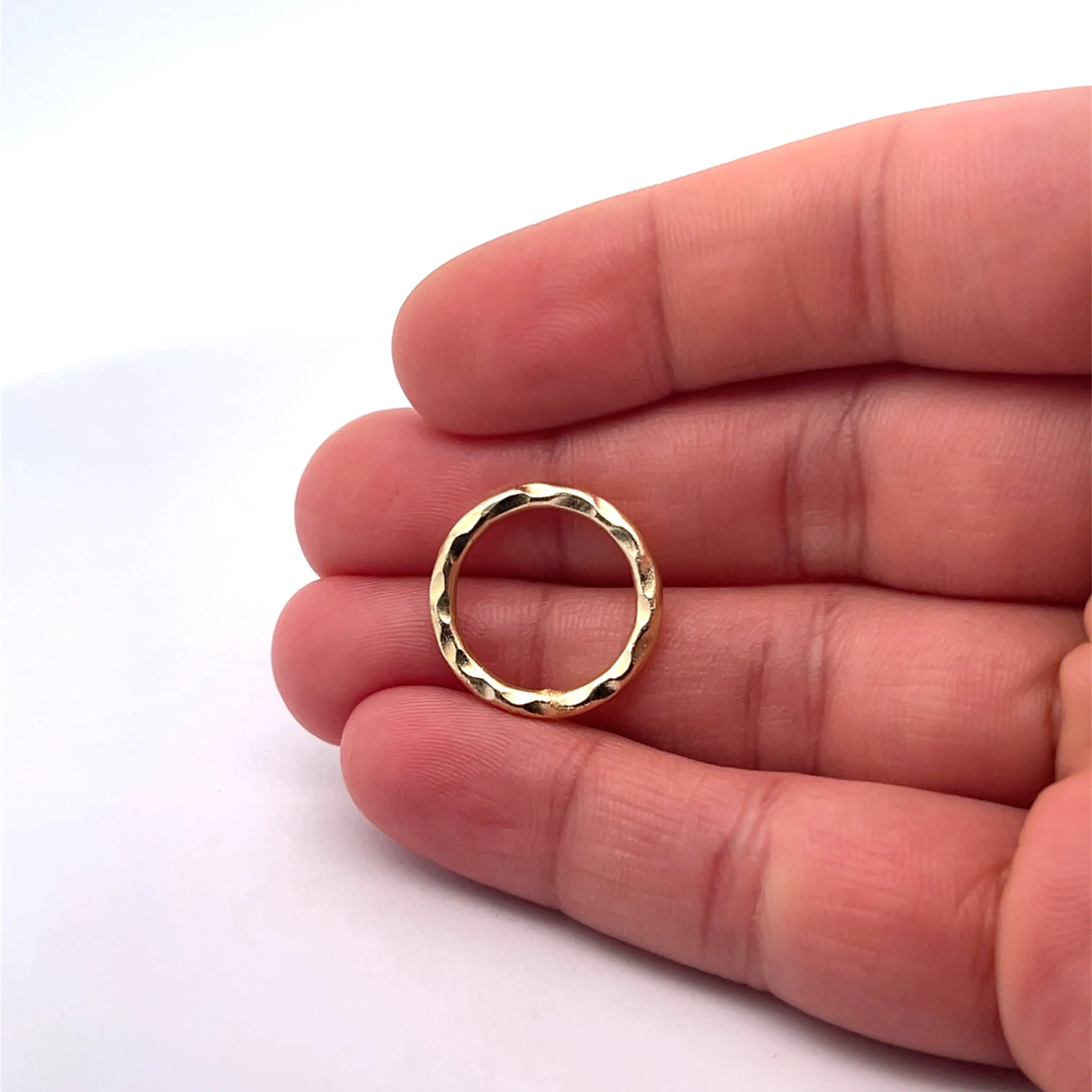 A Pack of Hammered Rings, Copper, Brass and Gunmetal Hoops-Rings, Rings/Circles Available in Seven Size and Four Colors.