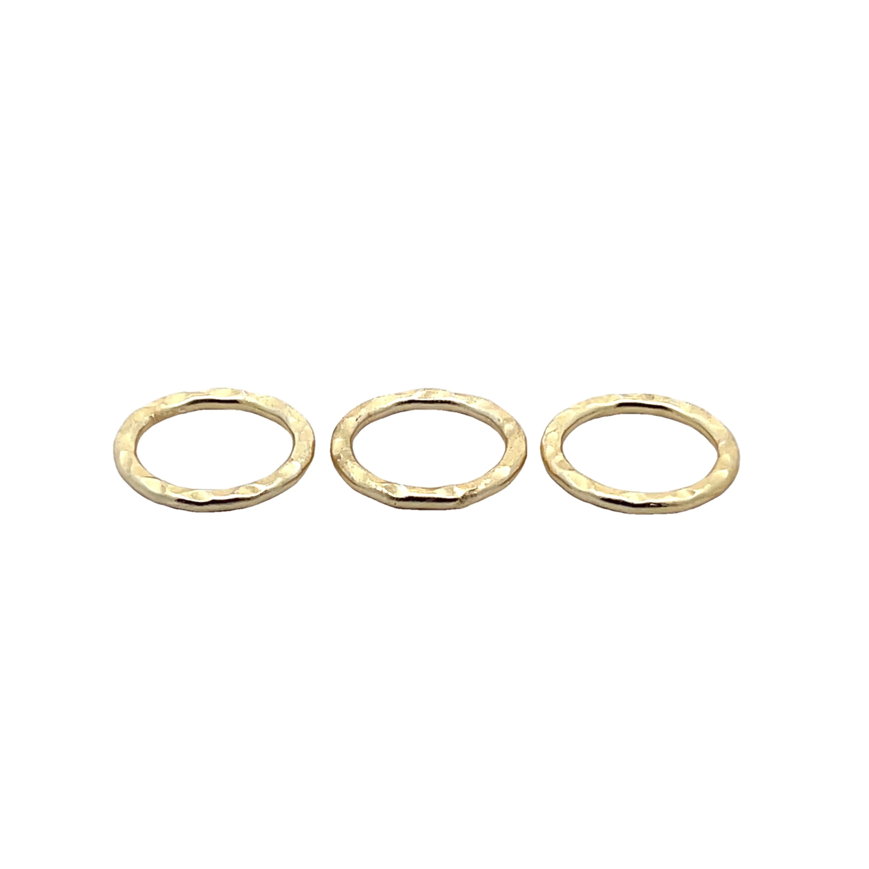 A Pack of Hammered Rings, Copper, Brass and Gunmetal Hoops-Rings, Rings/Circles Available in Seven Size and Four Colors.