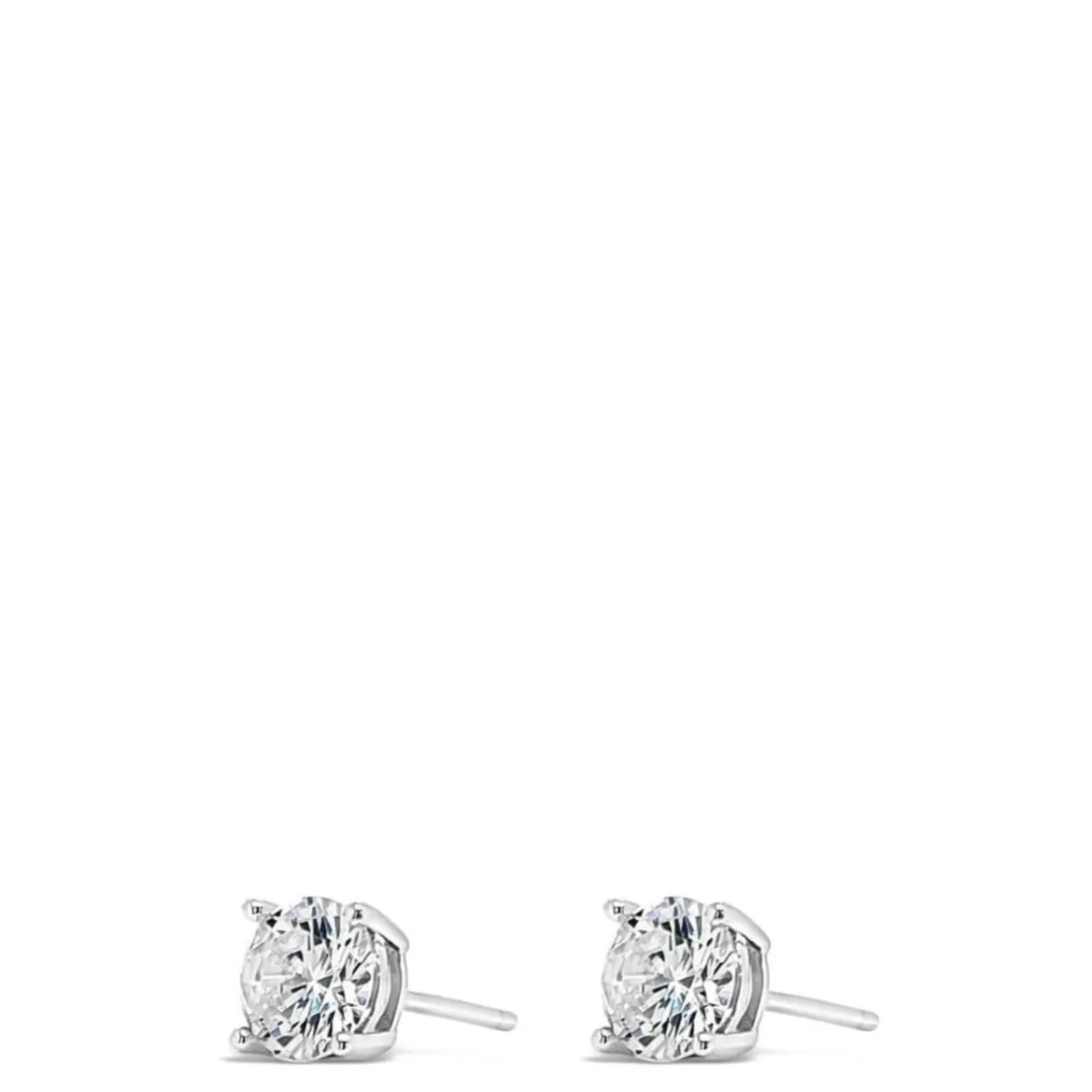 Absolute Kids Sterling Silver Medium Crystal Stud Earrings