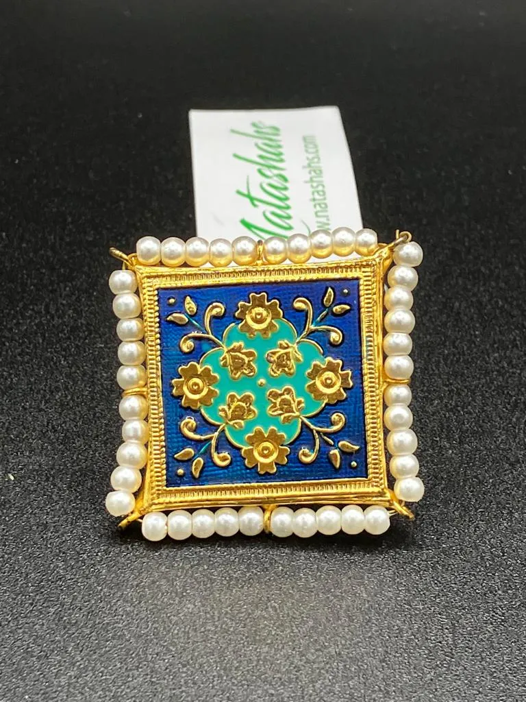 Adjustable Indian Meena rings in various colors fashionale fancy to match your dress