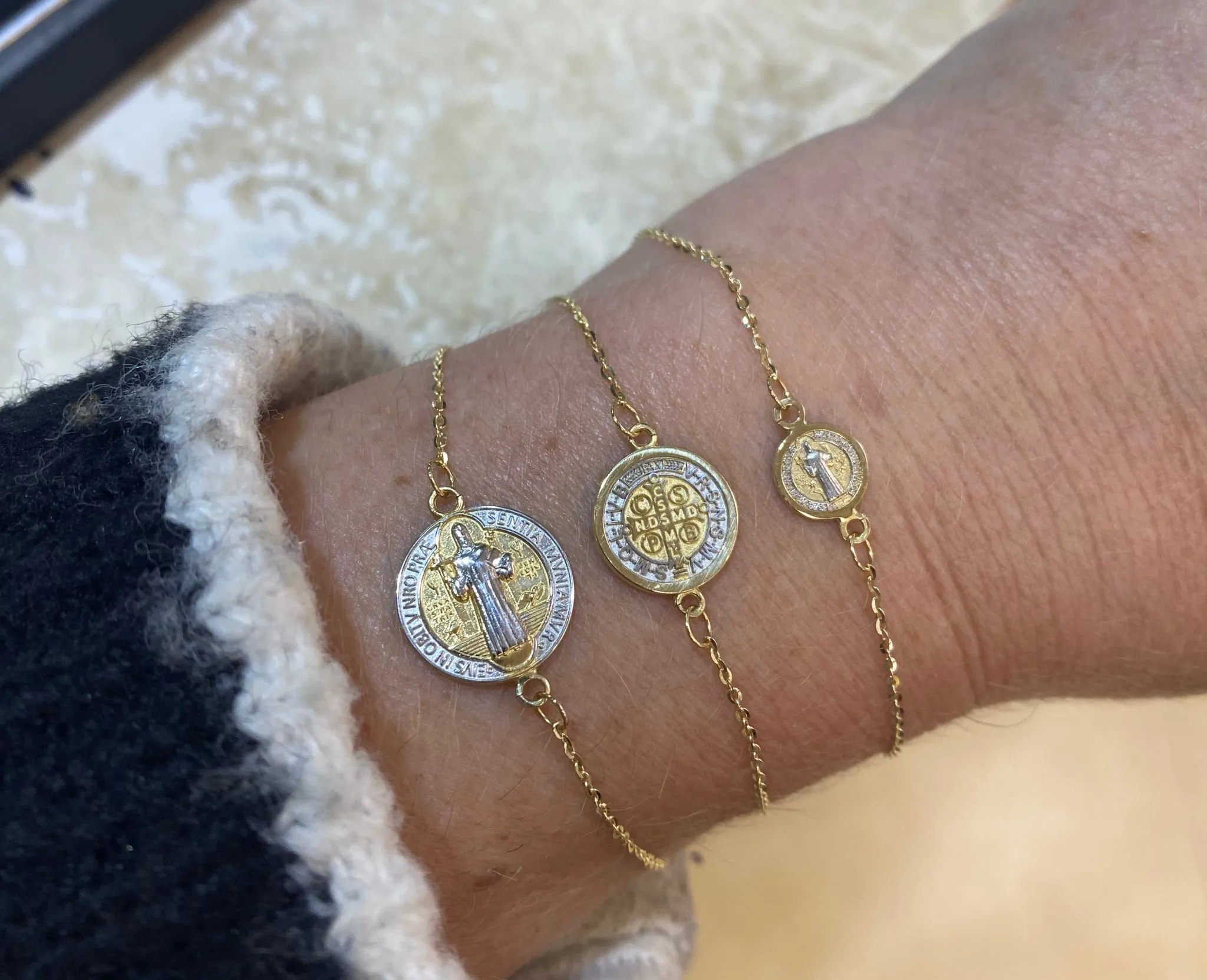 Adjustable St. Benedict Medal Bracelet (14.0mm)