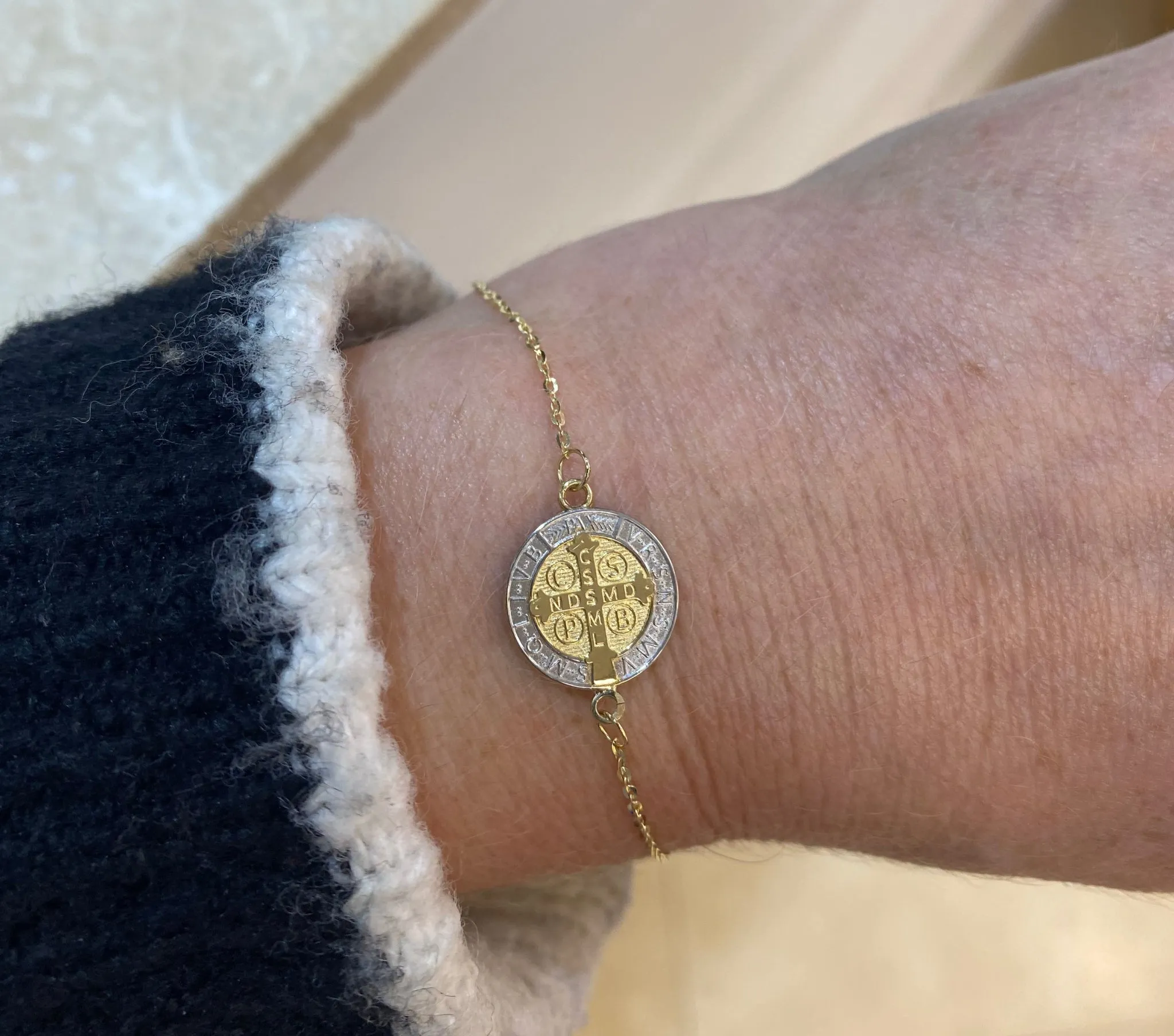 Adjustable St. Benedict Medal Bracelet (14.0mm)