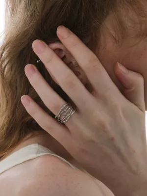 Adjustable Sterling Silver Line Ring