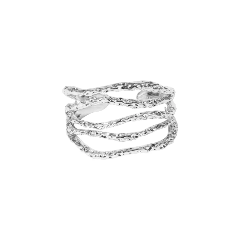 Adjustable Sterling Silver Line Ring