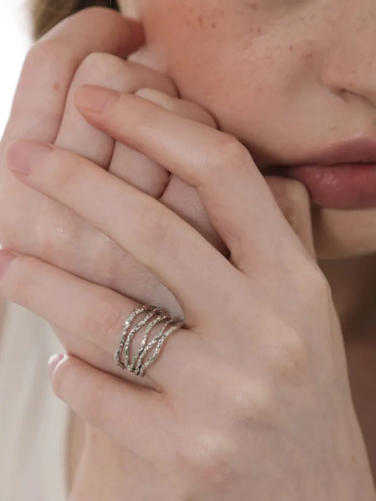 Adjustable Sterling Silver Line Ring