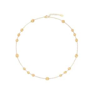 Africa 18K Yellow Gold Bead Necklace