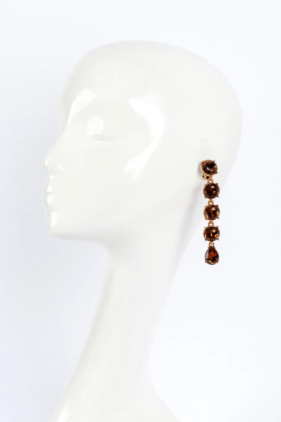 Amber Crystal Drop Earrings