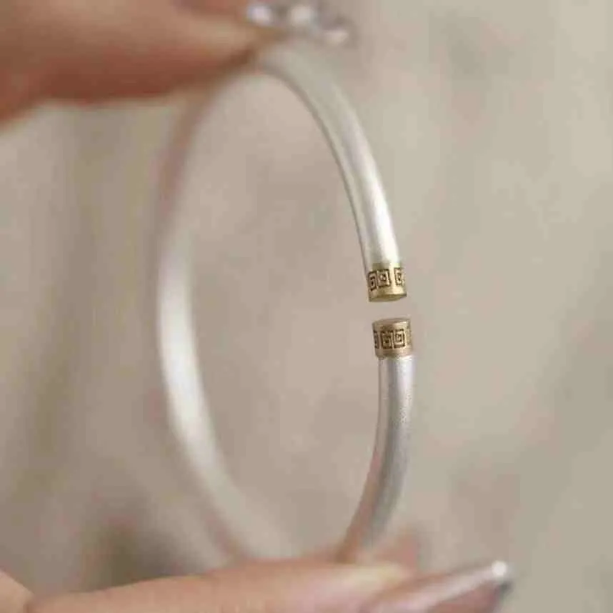 Ancient Patterned Minimalist Bangle