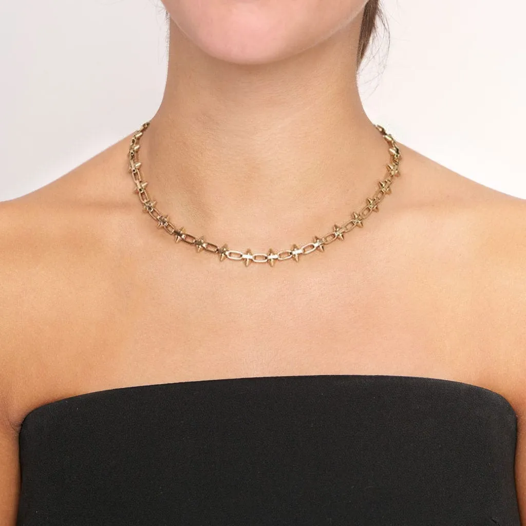 Baby Spike Chain Link Necklace