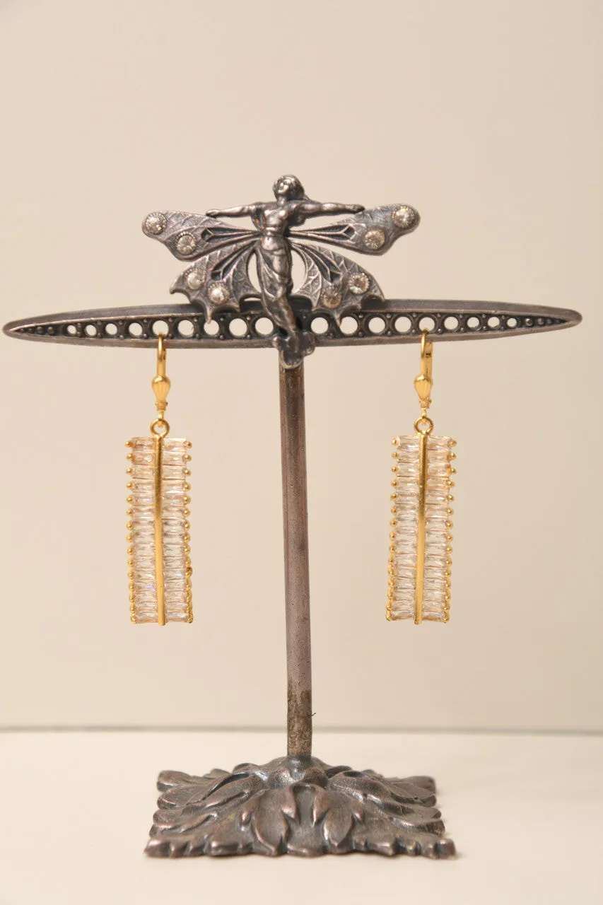 BAGUETTE CRYSTAL EARRINGS