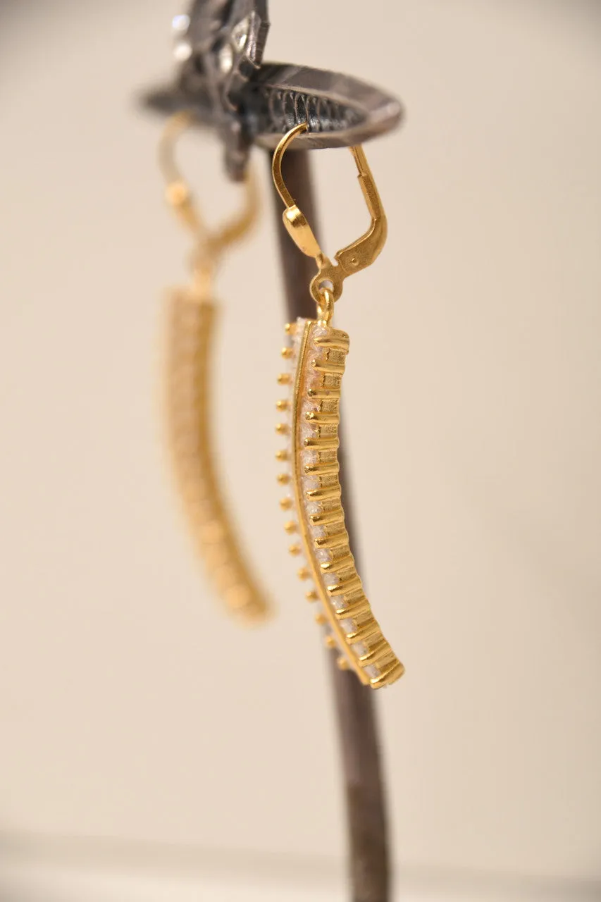 BAGUETTE CRYSTAL EARRINGS