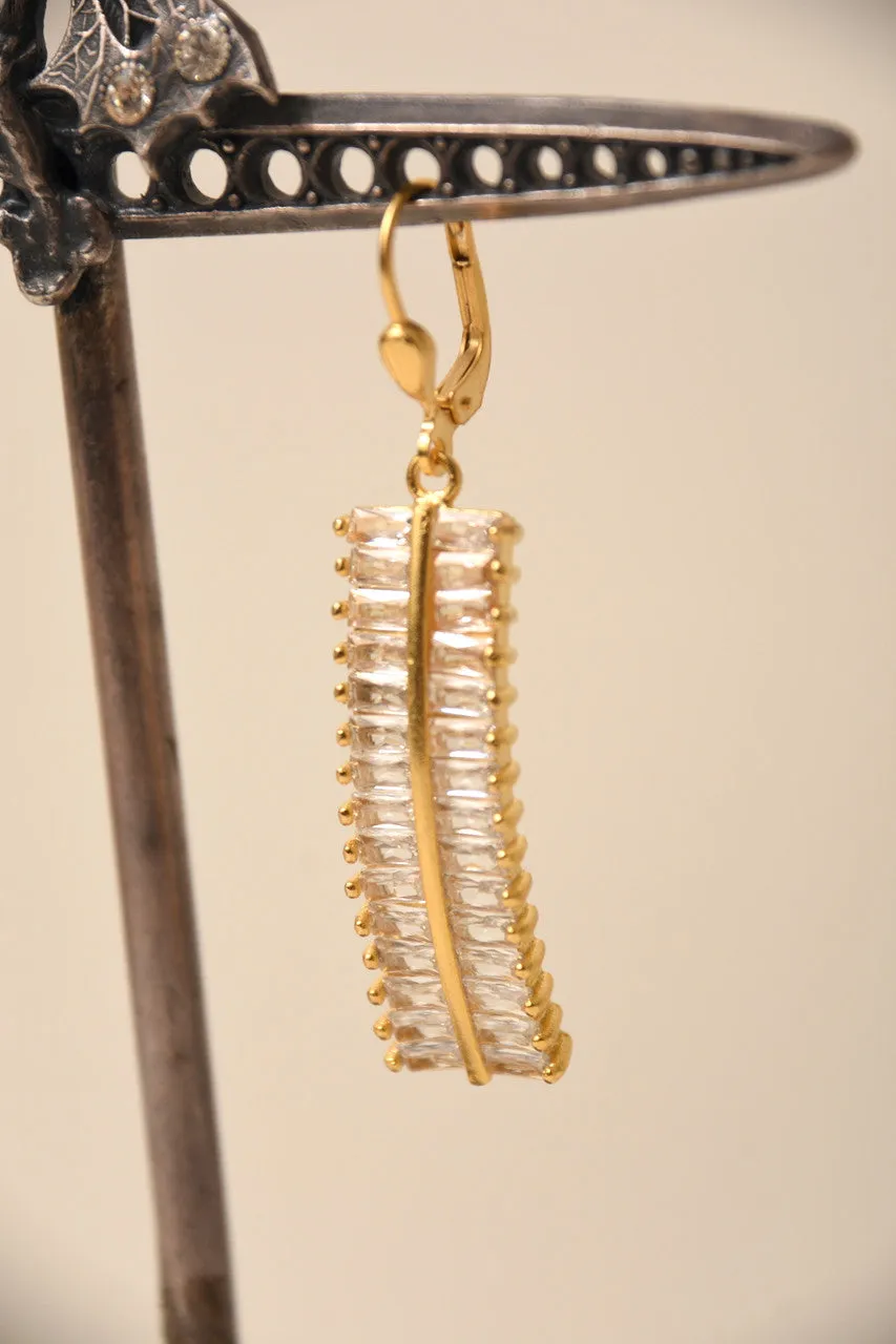 BAGUETTE CRYSTAL EARRINGS