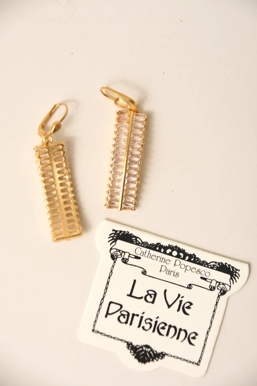BAGUETTE CRYSTAL EARRINGS