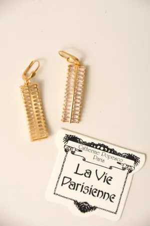 BAGUETTE CRYSTAL EARRINGS
