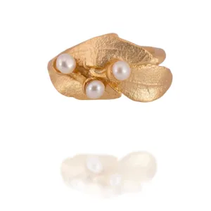 Bay Laurel Pearl Adjustable Ring