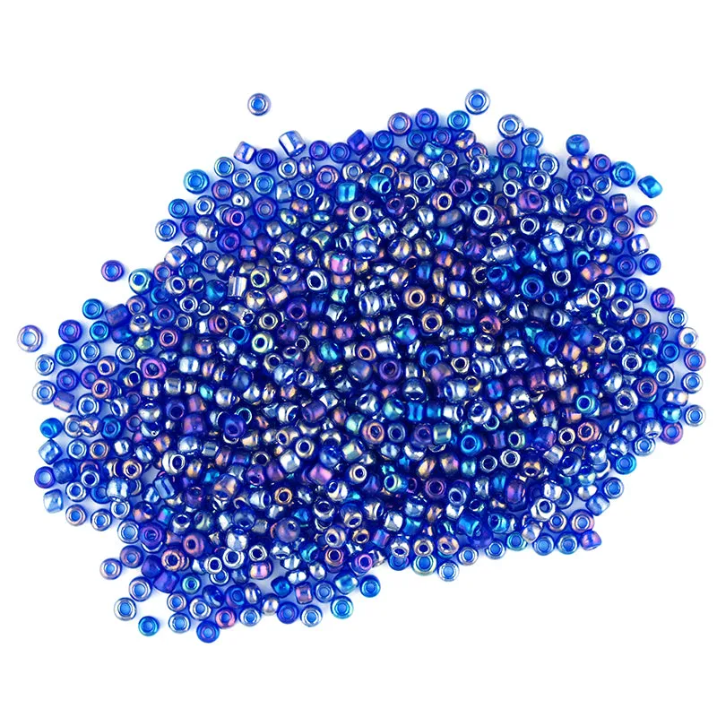 BEAD GLASS SEED BLUE RAINBOW 1.8MM 25G