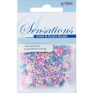 BEAD GLASS SEED PASTEL MULTI 1.8MM 25G