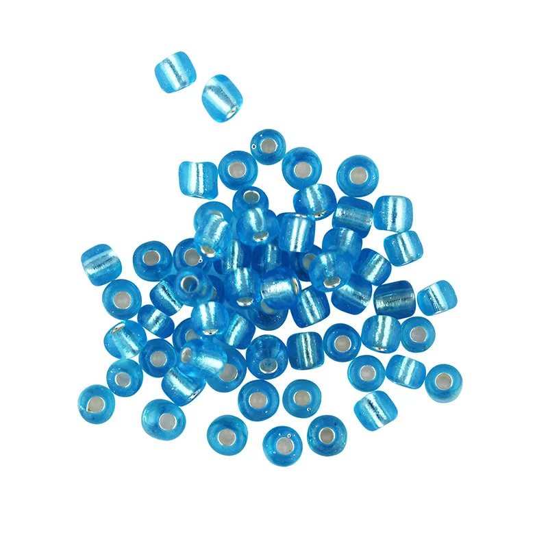 BEAD GLASS SEED TURQUOISE 3.6MM 25G