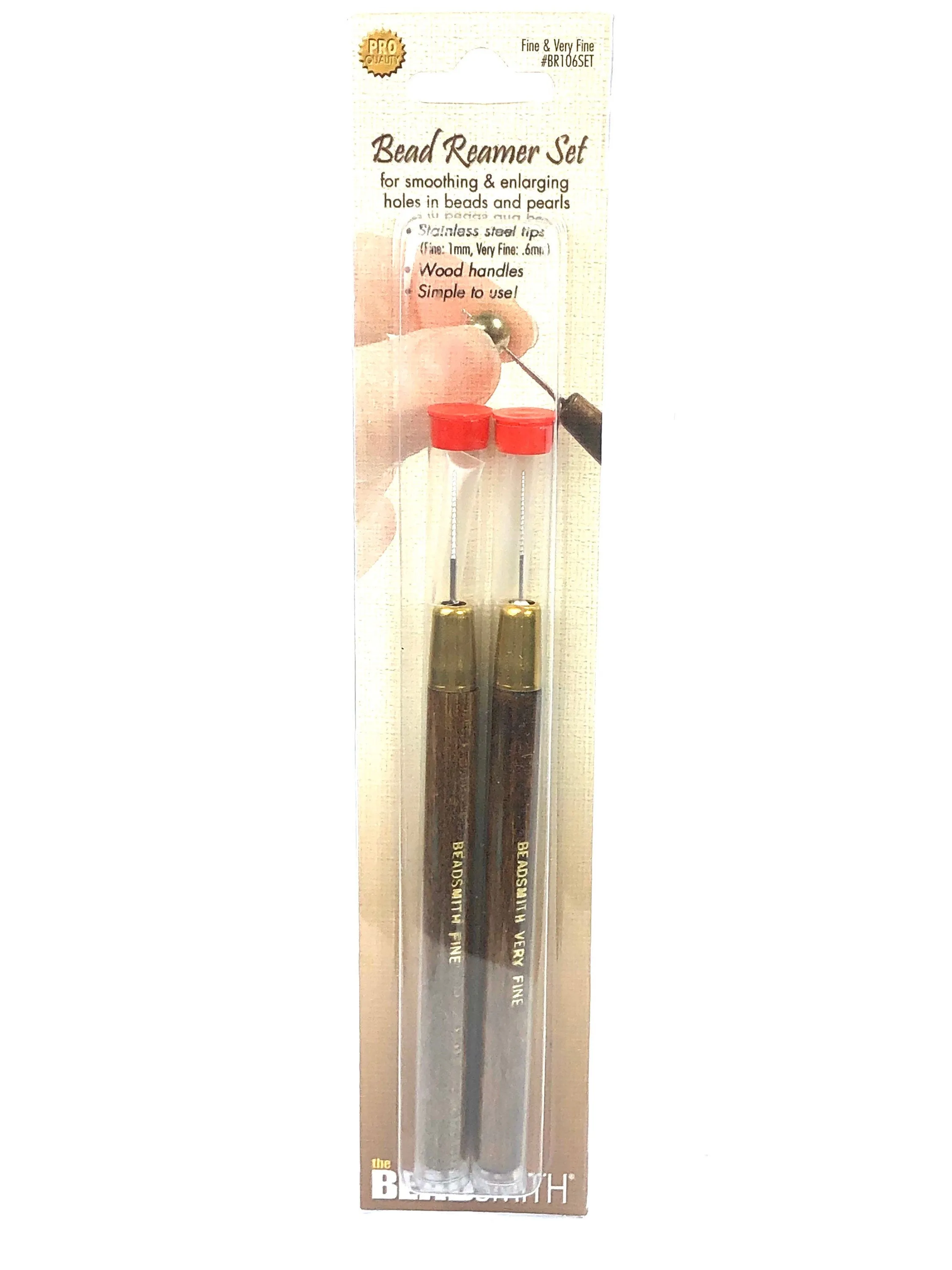 Bead Reamer Set w/ Wooden Handle