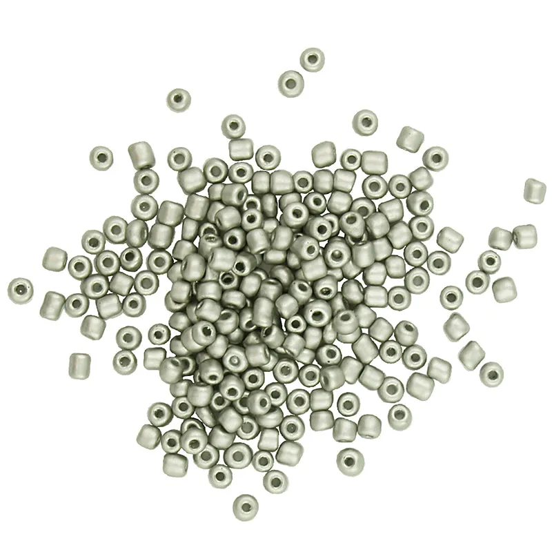 BEADS GLASS SEED BEAD SILVER 3.6MM 60G
