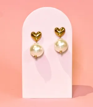 Becca Heart & Pearl Dangles