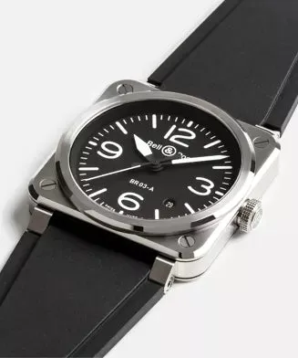 BELL & ROSS BR 03A BLACK STEEL 41mm hi