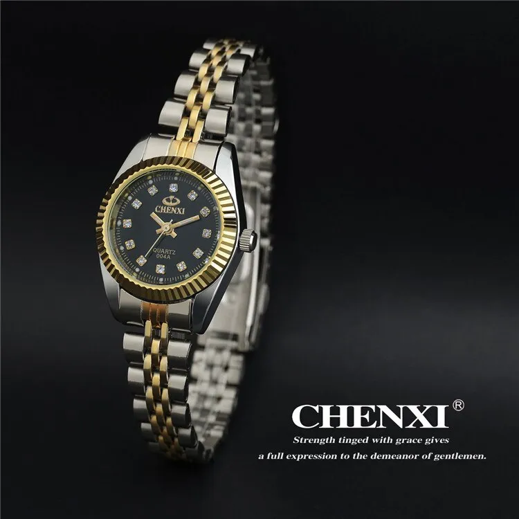 Best Couple New CHENXI Steel Band quartz watch men and women watches fashion lovers watches Women&#39;s dress watch free shipping