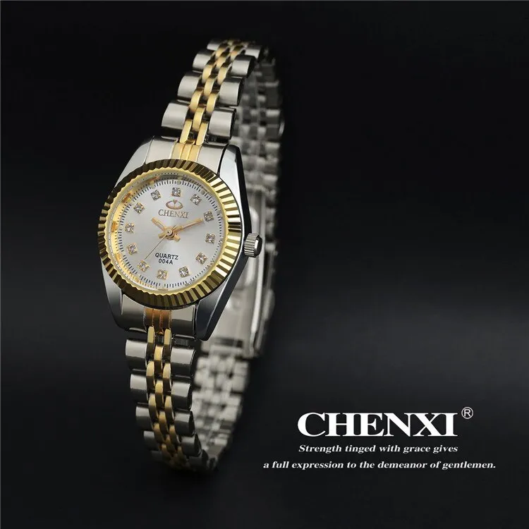 Best Couple New CHENXI Steel Band quartz watch men and women watches fashion lovers watches Women&#39;s dress watch free shipping