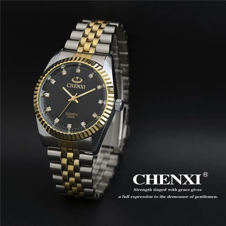Best Couple New CHENXI Steel Band quartz watch men and women watches fashion lovers watches Women&#39;s dress watch free shipping