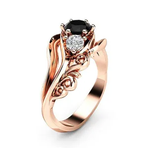 Black & White Cubic Zirconia Round-Cut Eternity Ring
