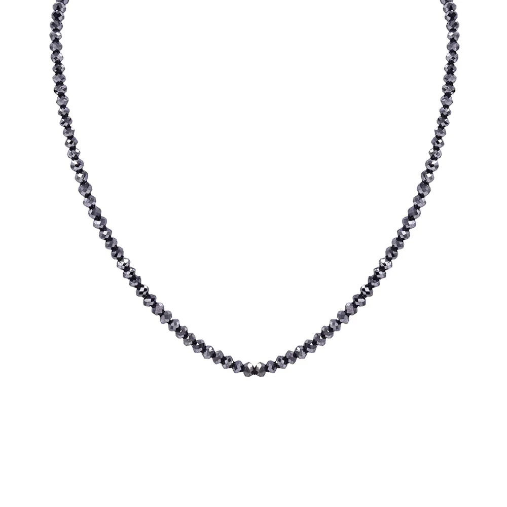 Black Diamond Bead Necklace