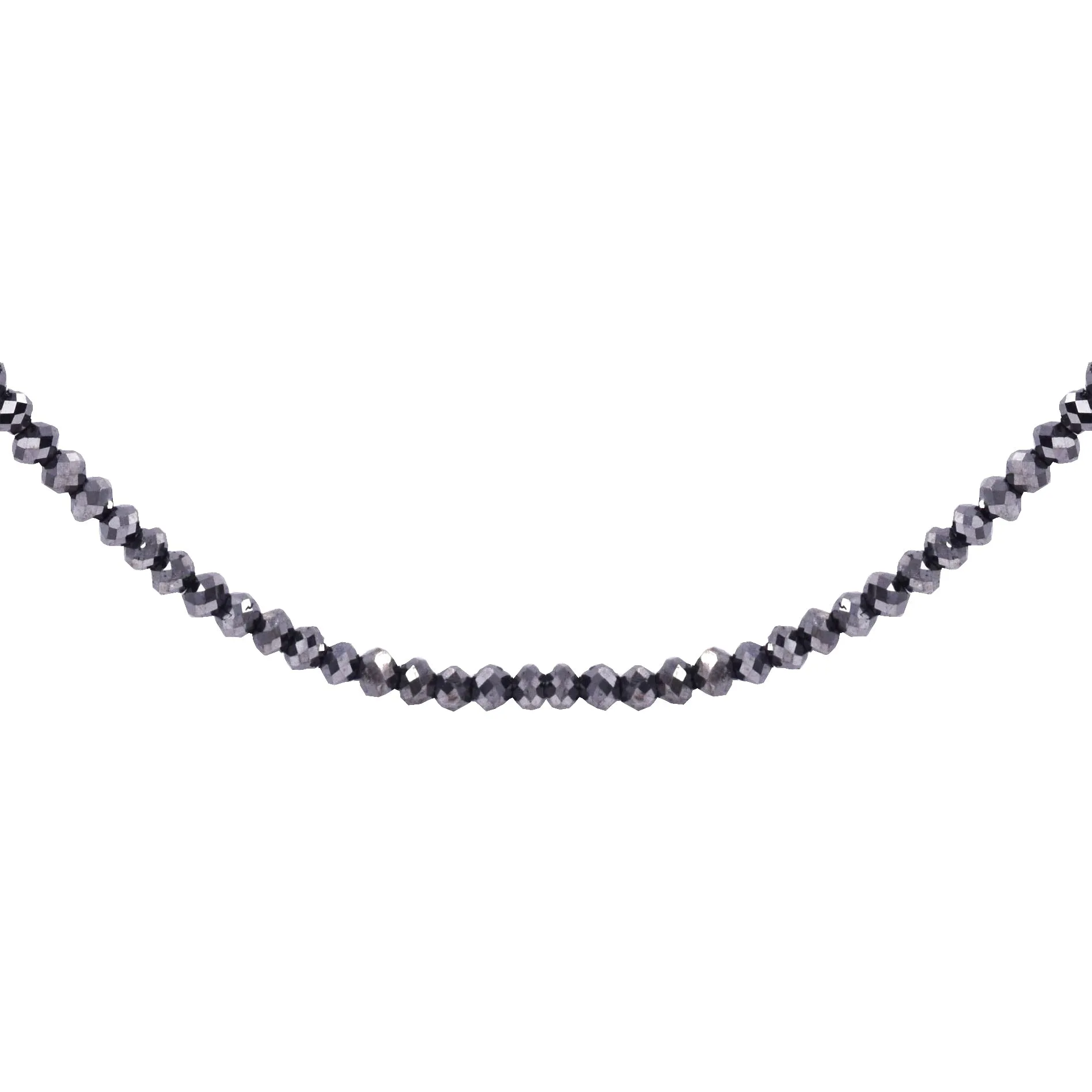 Black Diamond Bead Necklace
