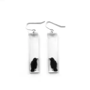 Black Drop Designs - Earrings - Tall (Crow)
