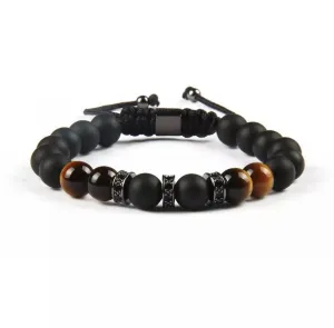 Black Onyx & Tiger Eye Beads Bracelet
