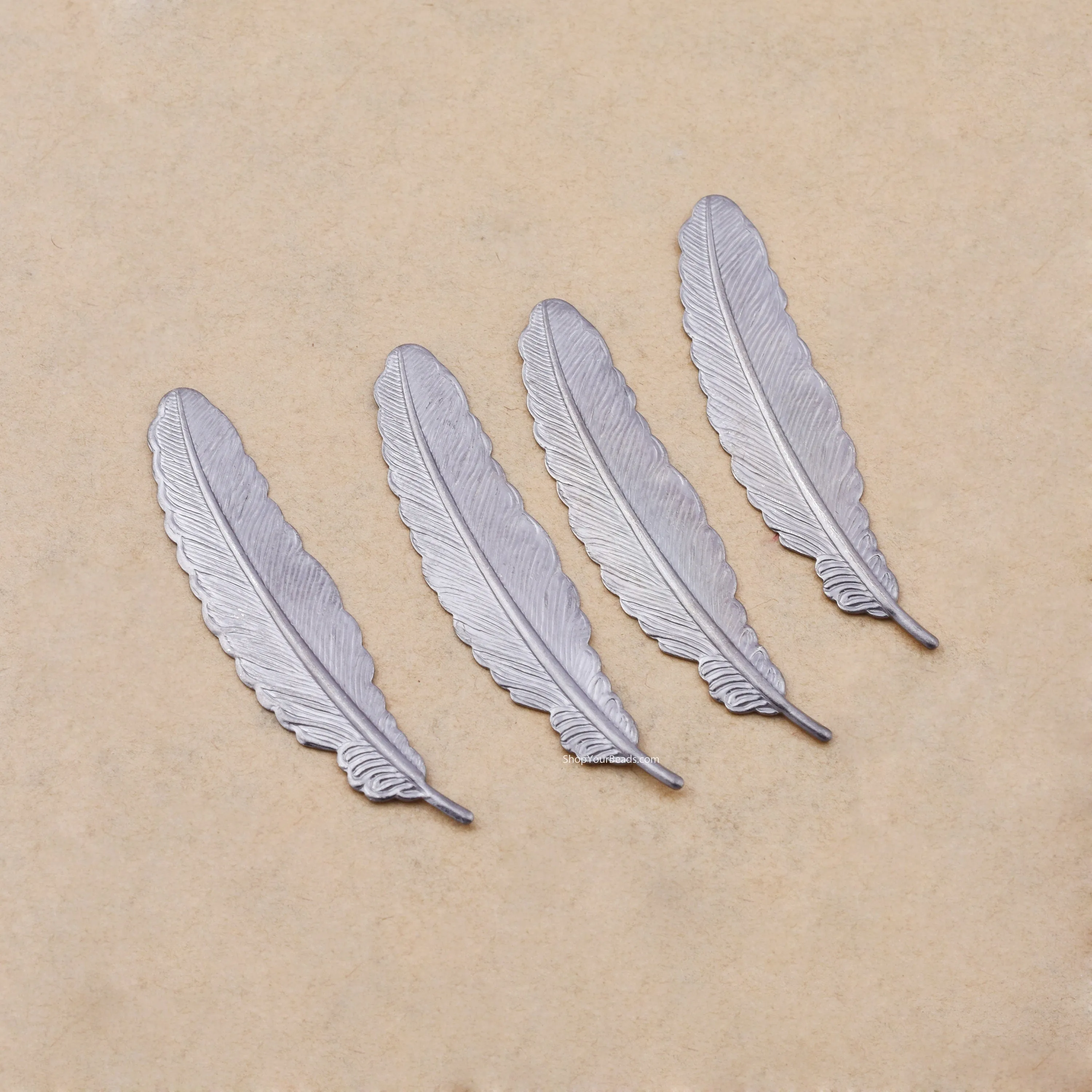 Black Plated Feather Charm