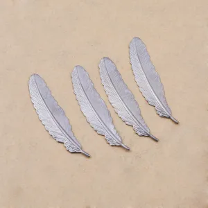 Black Plated Feather Charm